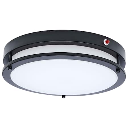 Nuvo Lighting Glamour 13" Wide LED Flush Mount Drum Ceiling Fixture Black