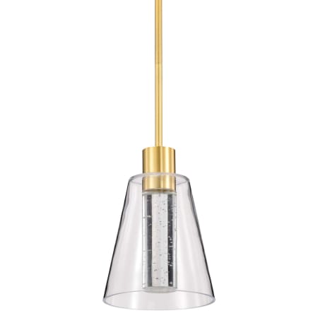 Nuvo Lighting Aura 8" Wide Mini Pendant Brushed Brass
