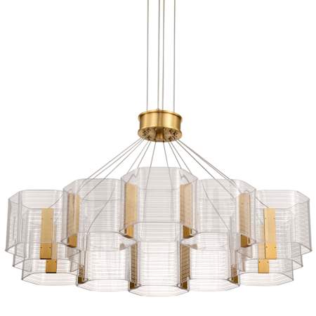 Nuvo Lighting Kenzo 35" Wide LED Chandelier Polished Anodized Bronze