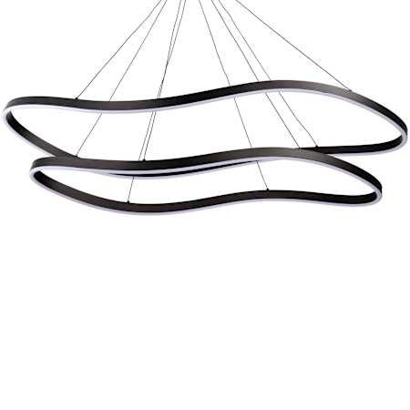 Nuvo Lighting Sylas 48" Wide Suspension Linear LED Pendant Matte Black