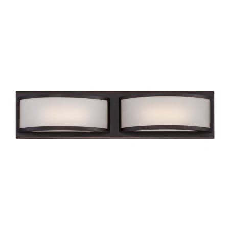 Nuvo Lighting Mercer 2 Light 20-1/2" Wide Integrated LED Bathroom Vanity Light with Frosted Glass Shades - ADA Compliant Georgetown Bronze