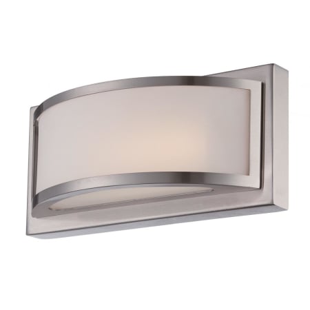 Nuvo Lighting Mercer Single Light 10" Wide Integrated LED Bathroom Sconce with Frosted Glass Shade - ADA Compliant Brushed Nickel
