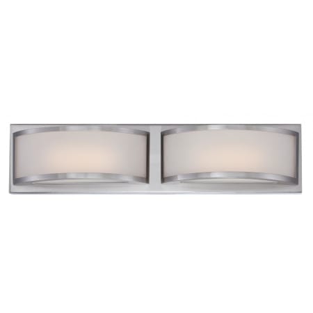 Nuvo Lighting Mercer 2 Light 20-1/2" Wide Integrated LED Bathroom Vanity Light with Frosted Glass Shades - ADA Compliant Brushed Nickel