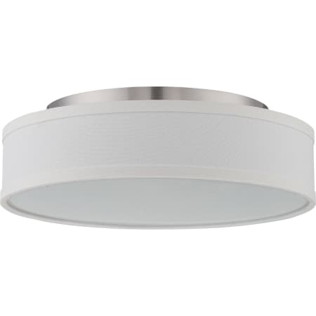Nuvo Lighting Heather Single Light 13" Wide Integrated LED Flush Mount Drum Ceiling Fixture Brushed Nickel