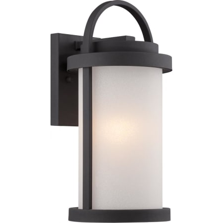 Nuvo Lighting Willis Single Light 15-1/8" Tall LED Outdoor Wall Sconce with Frosted Glass Shade Textured Black
