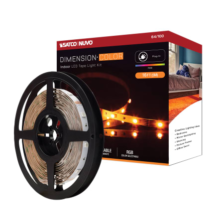 Nuvo Lighting Dimension Color 16' Long Color Changing RGB Tape Light White