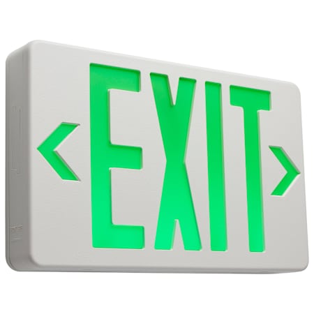 Nuvo Lighting Exit Sign 12" Wide LED Emergency Light Green Lettering