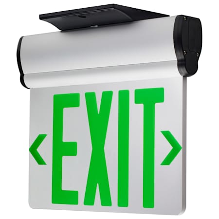 Nuvo Lighting Exit Sign 13" Wide LED Dual Face Emergency Light Green Lettering