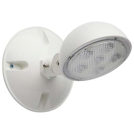 Nuvo Lighting Remote Emergency Light Weatherproof Single Head Emergency Light White