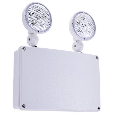 Nuvo Lighting Remote Compatible Emergency Light for Low Temperatures with 2 Hour Battery Backup White