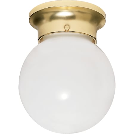 Nuvo Lighting Single Light 8" Wide Flush Mount Ceiling Fixture Polished Brass