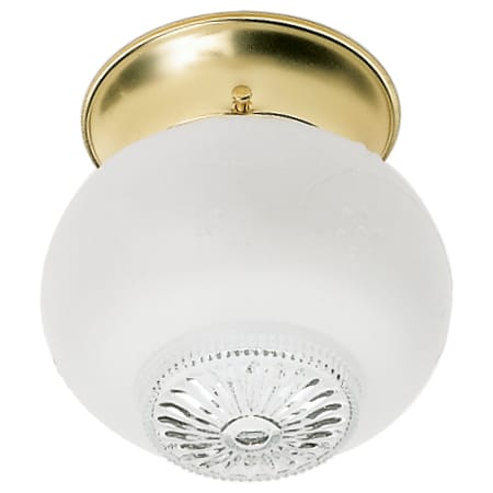 Nuvo Lighting Single Light 5" Wide Flush Mount Ceiling Fixture Polished Brass