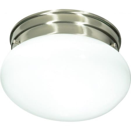 Nuvo Lighting Single Light 7-1/2" Wide Flush Mount Bowl Ceiling Fixture Brushed Nickel