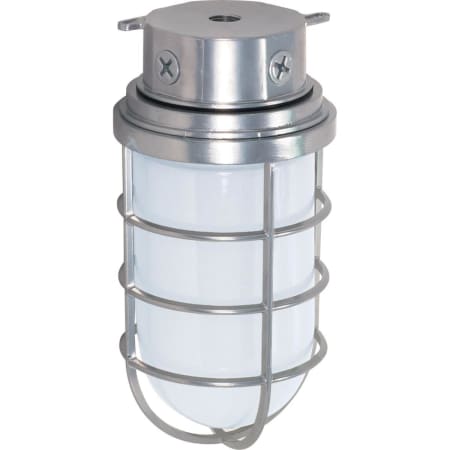Nuvo Lighting Single Light 5-1/2" Wide Outdoor Flush Mount Ceiling Fixture Metallic Silver