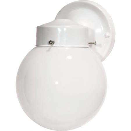 Nuvo Lighting Single Light 8-1/2" Tall Outdoor Wall Sconce with Frosted Glass Shade Gloss White