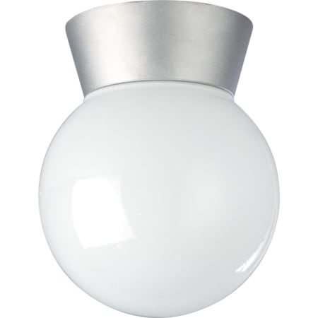 Nuvo Lighting Single Light 6" Wide Outdoor Semi-Flush Globe Ceiling Fixture with Frosted Glass Shade Satin Aluminum