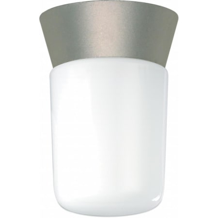 Nuvo Lighting Single Light 4-1/4" Wide Outdoor Semi-Flush Ceiling Fixture with Frosted Glass Shade Satin Aluminum