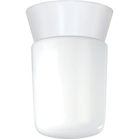 Nuvo Lighting Single Light 4-1/4" Wide Outdoor Semi-Flush Ceiling Fixture with Frosted Glass Shade White