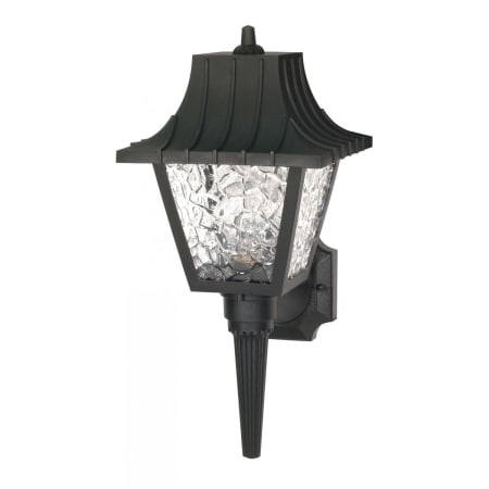 Nuvo Lighting Single Light 17-1/2" Tall Outdoor Wall Sconce with Patterned Glass Shade Black