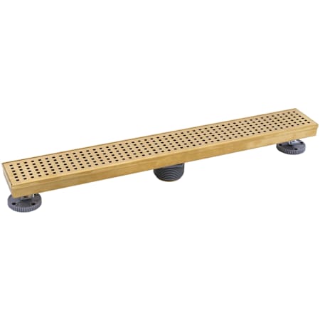 Oatey Designline 24" Pattern Grate Linear Shower Drain in Matte Black Brushed Gold