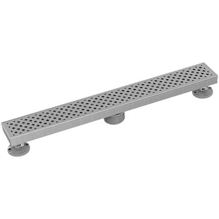 Oatey Designline 24" Pattern Grate Linear Shower Drain in Brushed Stainless Steel Brushed Stainless Steel