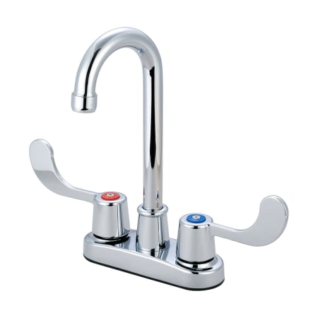 Olympia Faucets Elite 1.5 GPM Centerset 3-9/16" Reach Bar Faucet with Dual Wrist Blade Handles Polished Chrome