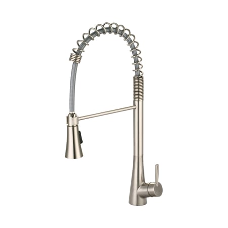 Olympia Faucets i2 1.5 GPM Single Hole Pre-Rinse Kitchen Faucet Brushed Nickel