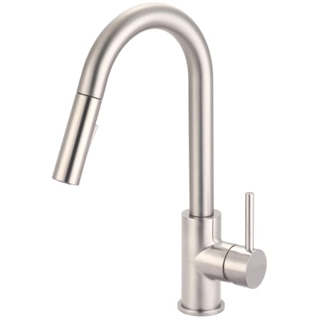 Olympia Faucets i2v 1.5 GPM Single Hole Kitchen Faucet Brushed Nickel