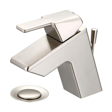 Olympia Faucets i3 1.2 GPM Single Hole Bathroom Faucet with Pop-Up Drain Assembly Brushed Nickel