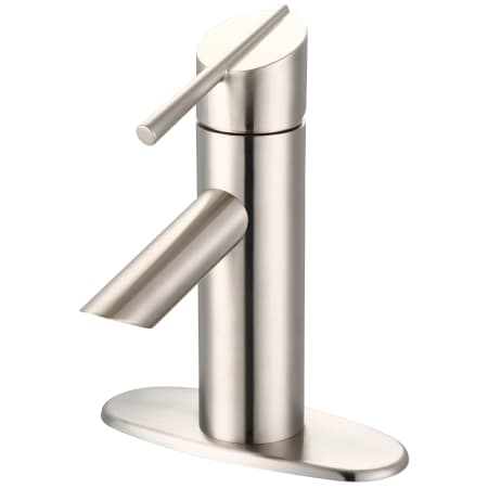 Olympia Faucets i2v 1.2 GPM Centerset Bathroom Faucet PVD Brushed Nickel
