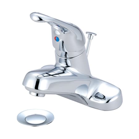 Olympia Faucets Elite 1.2 GPM Centerset Bathroom Faucet with Metal Loop Handle and Pop-Up Drain Assembly Polished Chrome