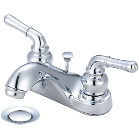 Olympia Faucets Accent 1.2 GPM Centerset Bathroom Faucet with Pop-Up Drain Assembly Polished Chrome