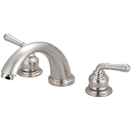 Olympia Faucets Accent Deck Mounted 7-1/2" Reach Roman Tub Filler Brushed Nickel