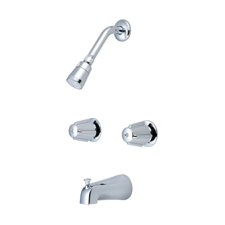 Olympia Faucets Elite 1.5 GPM Tub and Shower Trim Package - Includes Single Function Shower Head, Valve Trim, and Tub Spout Polished Chrome