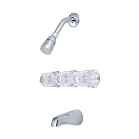 Olympia Faucets Elite 1.75 GPM Tub and Shower Trim Package - Includes Single Function Shower Head, Valve Trim, and Tub Spout Polished Chrome