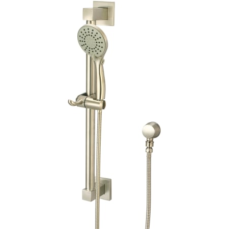 Olympia Faucets i3 1.75 GPM Multi Function Hand Shower Package - Includes Slide Bar and Hose Brushed Nickel