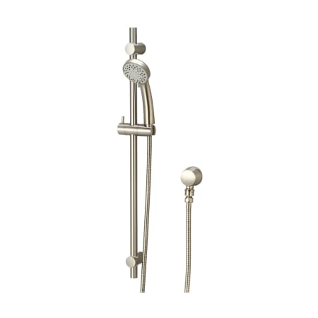 Olympia Faucets i2 1.75 GPM Multi-Function Hand Shower Package - Includes Slide Bar, Hose, and Wall Supply Brushed Nickel