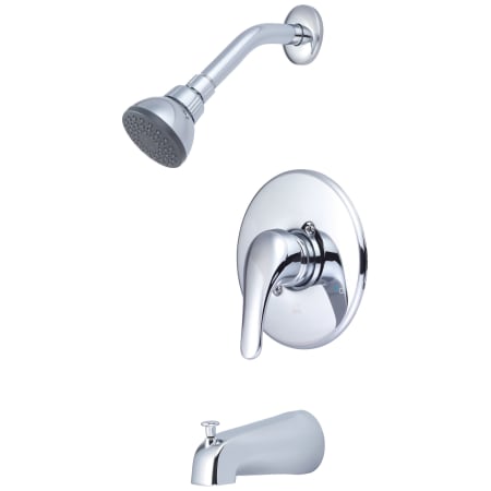 Olympia Faucets Elite Tub and Shower Trim Package with 1.75 GPM Single Function Shower Head and Tub Spout Polished Chrome