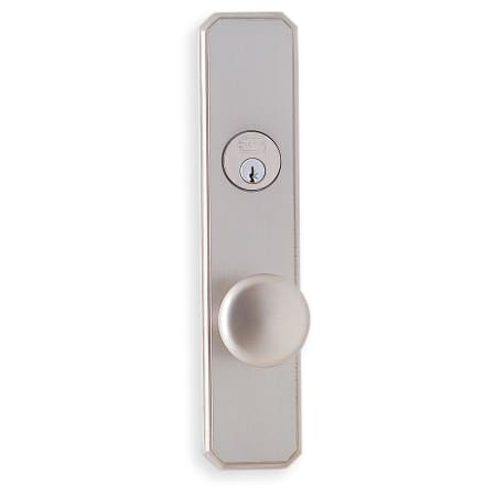 Omnia D11000 Series Non-Turning One-Sided Dummy Door Knob with Rectangle Rose from the Latchsets and Locksets Collection Satin Nickel