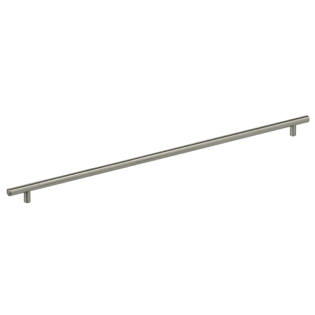 Omnia Stainless Steel 25-3/16" Center to Center Sleek Thick (14mm) Cabinet Bar Handle / Drawer Bar Pull Brushed Stainless Steel