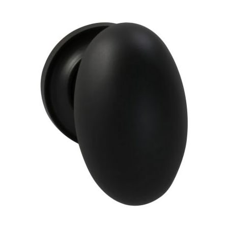 Omnia Non-Turning One-Sided Door Knob with 432 Style Handle and Small Round Rose Oil Rubbed Black