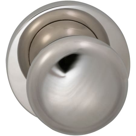 Omnia Privacy 458MD Knob with 28 Degree Latch, 2-3/8" Backset, and Full Lip Strike Satin Nickel