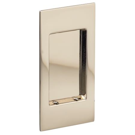 Omnia 4-1/2 Inch Tall Flush Pull Lacquered Polished Nickel