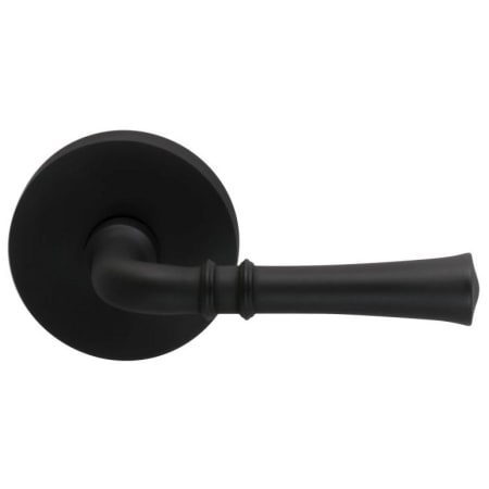 Omnia Passage Door Lever Set with Traditional Lever and Modern Rose from the Prodigy Collection Oil Rubbed Black