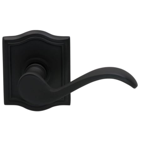 Omnia Passage Door Lever Set with Wave Lever and Arched Rose from the Prodigy Collection Oil Rubbed Black
