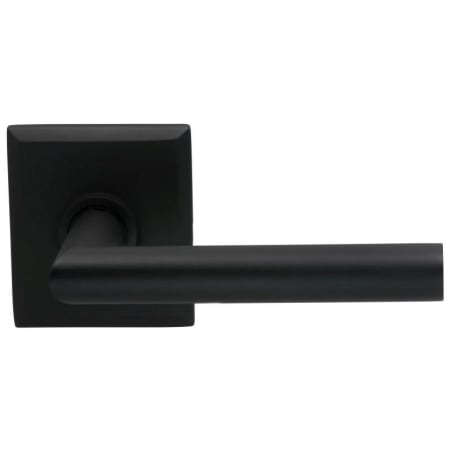 Omnia Non-Turning One-Sided Door Lever with Modern Lever and Rectangular Rose from the Prodigy Collection Oil Rubbed Black