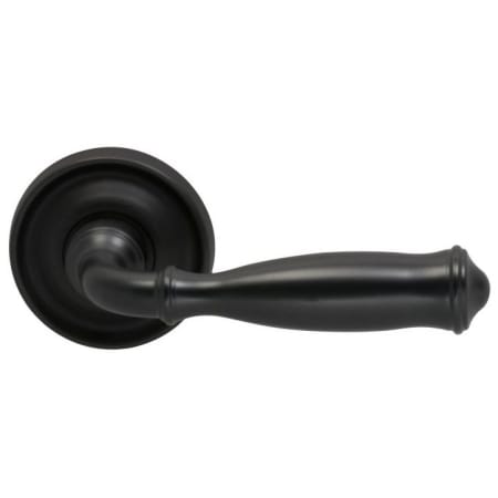 Omnia Non-Turning One-Sided Door Lever with 944 Style Handle and Round Rose Oil Rubbed Black