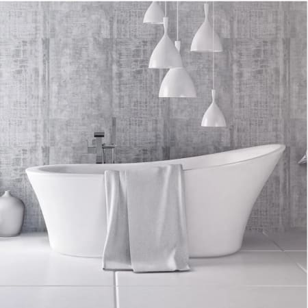 Ove Decors Skylar 71" Free Standing Acrylic Soaking Tub with Reversible Drain, Drain Assembly, and Overflow White