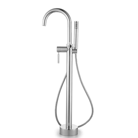 Ove Decors Athena Floor Mounted Tub Filler - Includes Hand Shower Chrome