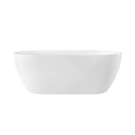 Ove Decors Ayago 59" Freestanding Acrylic Soaking Tub Center Drain, Drain Assembly, and Overflow White